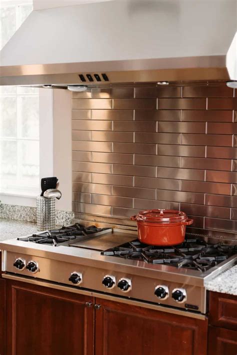 metal sheets for kitchen backsplash|stainless steel tiles for backsplash.